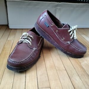 Vintage Dexter Dex Brown Leather Moc Toe Lace-up Shoe Crepe Sole Men's Size 9